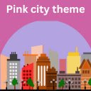 Pink City theme  screen for extension Chrome web store in OffiDocs Chromium