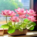 Pink lotus basket wallpaper  screen for extension Chrome web store in OffiDocs Chromium