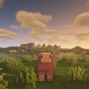 Pink sheep from minecraft  screen for extension Chrome web store in OffiDocs Chromium