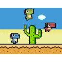 Pixel Dino Run Game  screen for extension Chrome web store in OffiDocs Chromium