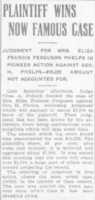 Free download Plaintiff Wins Now Famous Case, 1910 free photo or picture to be edited with GIMP online image editor
