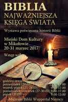Free download Plakat Wystawa Biblii Mikolow 200317 free photo or picture to be edited with GIMP online image editor