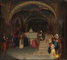 Free download Pope Gregory XVI Visiting the Church of San Benedetto at Subiaco free photo or picture to be edited with GIMP online image editor