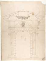 Free picture Porta Pia, elevation (recto) Porta Pia, window, elevation; section (verso) to be edited by GIMP online free image editor by OffiDocs
