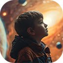 portrait autistic kid fantasy world  screen for extension Chrome web store in OffiDocs Chromium