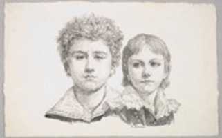 Do pobrania za darmo Portrait of the Rabe Children: Hermann, 14 lat i Edmond, 7 lat; verso: dowód przed korektą drobnych błędów w obrazach darmowe zdjęcie lub zdjęcie do edycji za pomocą internetowego edytora obrazów GIMP