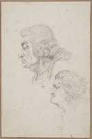 Free download Portraits of Jean-Baptiste-Joseph Gobel (1727-1794), Bishop of Paris in 1792-93, and Pierre-Gaspard Chaumette (1763-1794), Procurator of the Commune in 1792, sketched on the way to the guillotine, April 12, 1794. free photo or picture to be edited with GIMP online image editor