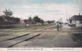 Free download Post Card 5 Fairbury, Illinois, Looking East On Main Street free photo or picture to be edited with GIMP online image editor