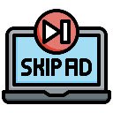 Press skip ad button!  screen for extension Chrome web store in OffiDocs Chromium