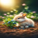 Pretty rabbit wallpaper  screen for extension Chrome web store in OffiDocs Chromium