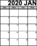 Free download Printable January 2020 Calendar DOC, XLS or PPT template free to be edited with LibreOffice online or OpenOffice Desktop online