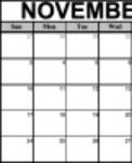 Free download Printable November 2019 Calendar DOC, XLS or PPT template free to be edited with LibreOffice online or OpenOffice Desktop online