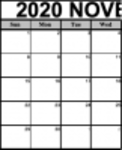 Free download Printable November 2020 Calendar Microsoft Word, Excel or Powerpoint template free to be edited with LibreOffice online or OpenOffice Desktop online
