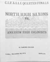 Free download PROGRAM 1973 North Torrance vs Anaheim CIF AAAA Quarter Final free photo or picture to be edited with GIMP online image editor