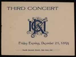 Free download Program for King Conservatory of Music Third Concert (December 21, 1894) free photo or picture to be edited with GIMP online image editor
