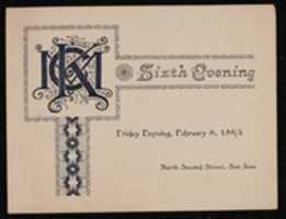 Free download Program for the Sixth Evening [Concert], King Conservatory of Music (February 8, 1895) free photo or picture to be edited with GIMP online image editor