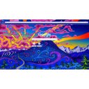 Psychedelic Mountains  screen for extension Chrome web store in OffiDocs Chromium