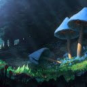 Psychedelic Mushroom Forest  screen for extension Chrome web store in OffiDocs Chromium
