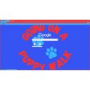 Puppy Walk red and blue  screen for extension Chrome web store in OffiDocs Chromium