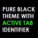 Pure Black Theme with Active Tab Identifier  screen for extension Chrome web store in OffiDocs Chromium