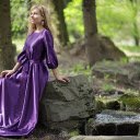 Purple dress girl next to the rock  screen for extension Chrome web store in OffiDocs Chromium