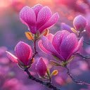 Purple flower blooming wallpaper  screen for extension Chrome web store in OffiDocs Chromium