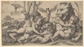 הורדה חינם של Putti and Lions תמונה או תמונה בחינם לעריכה עם עורך התמונות המקוון GIMP