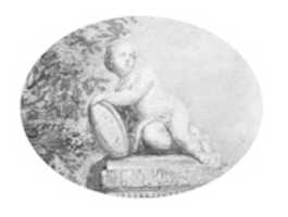 Free download Putto on a pedestal against background of verdure free photo or picture to be edited with GIMP online image editor
