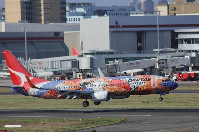 Free download qantas plane aboriginal paint free picture to be edited with GIMP free online image editor