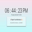 Quote Clock  screen for extension Chrome web store in OffiDocs Chromium