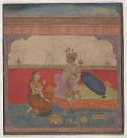 Free download Radha Speaks to Krishna: Page from the Boston Rasikapriya (Lovers Breviary) free photo or picture to be edited with GIMP online image editor