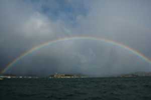 Descarga gratis Rainbow Bay Mt. Tamalapais foto o imagen gratis para editar con el editor de imágenes en línea GIMP