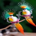 Rainbow color bird wallpaper  screen for extension Chrome web store in OffiDocs Chromium