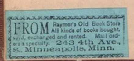 Free download Raymers Old Book Store label free photo or picture to be edited with GIMP online image editor