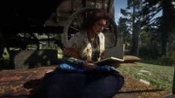 Free download Reading, Red Dead Redemption 2 Screenshot free photo or picture to be edited with GIMP online image editor