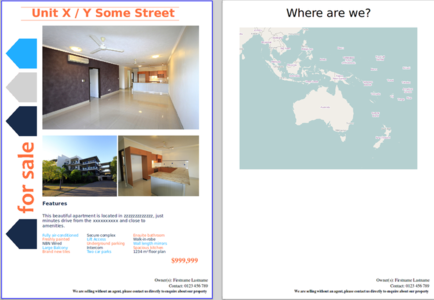 Modello Brochure/Flyer di Microsoft Real Estate per OffiDocs