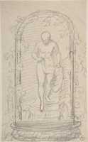 Free download Recto:Nude Female Figure in a Niche   Verso: Study for a Fountain free photo or picture to be edited with GIMP online image editor