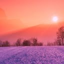 Red afternoon on the mountain  screen for extension Chrome web store in OffiDocs Chromium