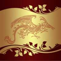 ດາວໂຫຼດຟຣີ Red and Gold Tribal Dragon Card free photo or picture to be edited with GIMP online image editor