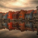 Red and green houses  screen for extension Chrome web store in OffiDocs Chromium
