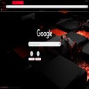 หน้าจอ "3D" สีแดงดำสำหรับส่วนขยาย Chrome เว็บสโตร์ใน OffiDocs Chromium