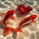 Red fish wallpaper  screen for extension Chrome web store in OffiDocs Chromium