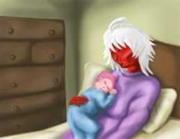Free download Red Kurumi And Baby Ku free photo or picture to be edited with GIMP online image editor