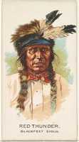 Free download Red Thunder, Blackfeet Sioux, from the American Indian Chiefs series (N2) for Allen & Ginter Cigarettes Brands free photo or picture to be edited with GIMP online image editor