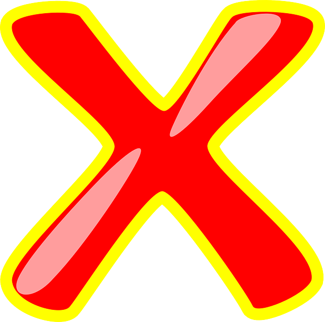 Free download X Red Yellow - Free vector graphic on Pixabay free illustration to be edited with GIMP free online image editor