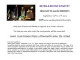 Free download Referal Contest MACAU free photo or picture to be edited with GIMP online image editor