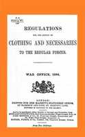 Free download Regulations for the Supply of Clothing and Necessaries to the Regular Forces. War Office, 1894. free photo or picture to be edited with GIMP online image editor