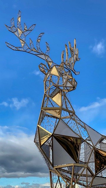Бесплатно скачать скульптуру северного оленя на женевском озере бесплатное изображение для редактирования в GIMP бесплатный онлайн-редактор изображений