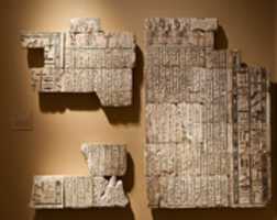 Free download Relief from the tomb of Bakenrenef, 2 adjoining walls from small room with texts and niches free photo or picture to be edited with GIMP online image editor