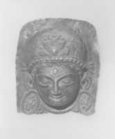 Descărcare gratuită Placă în relief a divinității hinduse, probabil procesională: poza sau imaginea gratuită Fața unei zeități pentru a fi editată cu editorul de imagini online GIMP